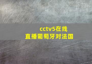 cctv5在线直播葡萄牙对法国