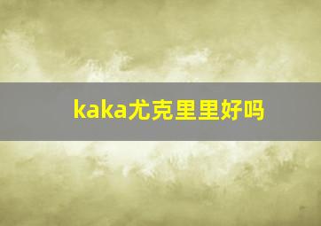 kaka尤克里里好吗