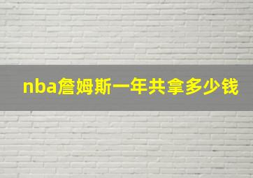 nba詹姆斯一年共拿多少钱