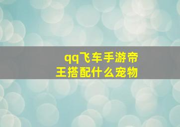 qq飞车手游帝王搭配什么宠物