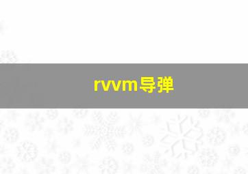 rvvm导弹