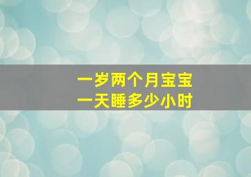 一岁两个月宝宝一天睡多少小时