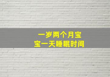 一岁两个月宝宝一天睡眠时间