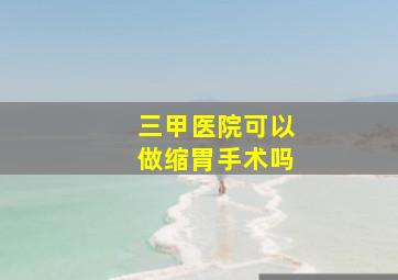 三甲医院可以做缩胃手术吗