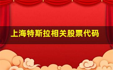 上海特斯拉相关股票代码