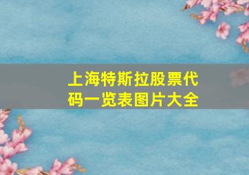 上海特斯拉股票代码一览表图片大全