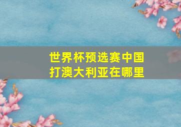 世界杯预选赛中国打澳大利亚在哪里