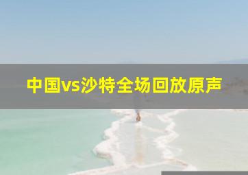 中国vs沙特全场回放原声