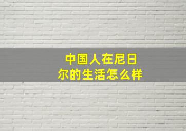 中国人在尼日尔的生活怎么样