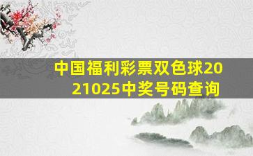 中国福利彩票双色球2021025中奖号码查询