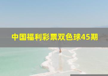 中国福利彩票双色球45期