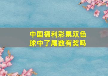 中国福利彩票双色球中了尾数有奖吗