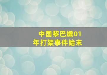 中国黎巴嫩01年打架事件始末