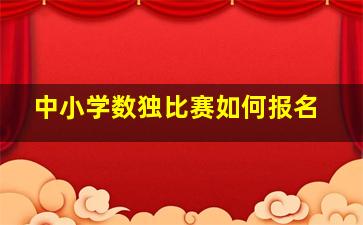 中小学数独比赛如何报名