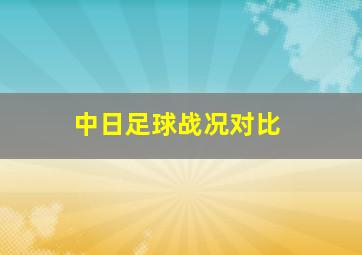 中日足球战况对比