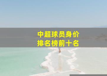 中超球员身价排名榜前十名