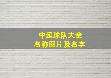 中超球队大全名称图片及名字