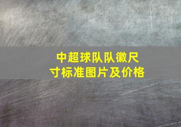 中超球队队徽尺寸标准图片及价格