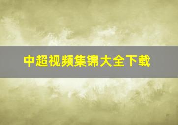 中超视频集锦大全下载