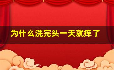 为什么洗完头一天就痒了