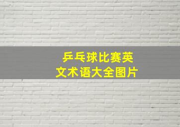 乒乓球比赛英文术语大全图片