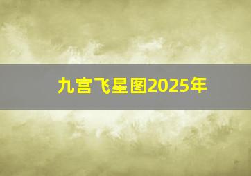 九宫飞星图2025年