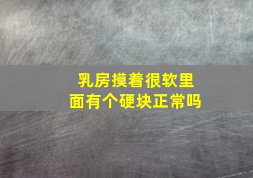 乳房摸着很软里面有个硬块正常吗