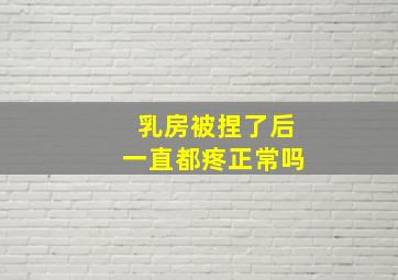 乳房被捏了后一直都疼正常吗