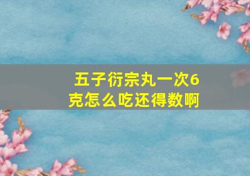 五子衍宗丸一次6克怎么吃还得数啊