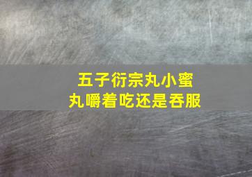 五子衍宗丸小蜜丸嚼着吃还是吞服