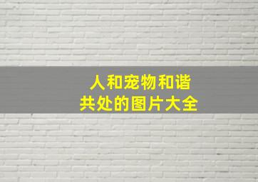 人和宠物和谐共处的图片大全