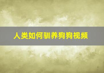 人类如何驯养狗狗视频