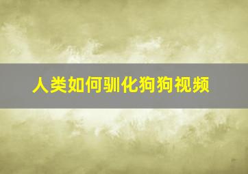 人类如何驯化狗狗视频