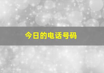 今日的电话号码