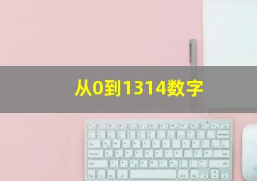 从0到1314数字