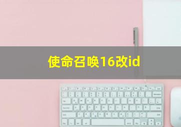 使命召唤16改id