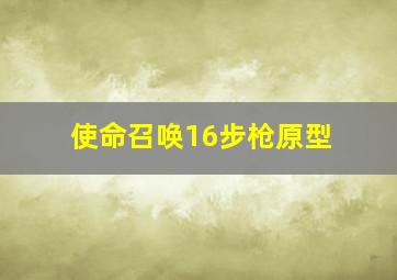 使命召唤16步枪原型