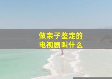 做亲子鉴定的电视剧叫什么