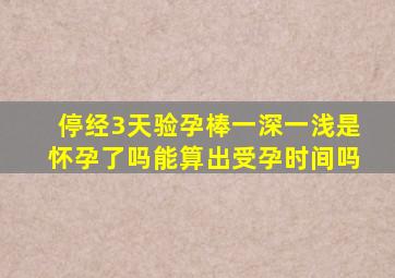 停经3天验孕棒一深一浅是怀孕了吗能算出受孕时间吗