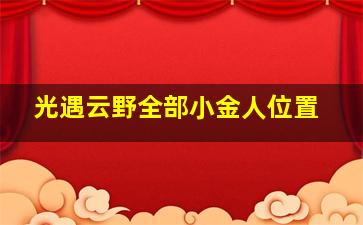 光遇云野全部小金人位置