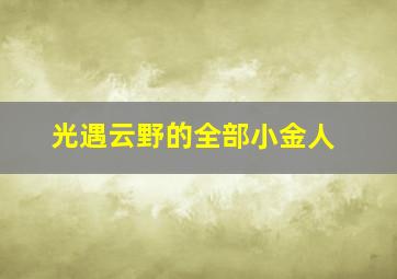 光遇云野的全部小金人