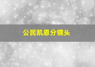 公民凯恩分镜头