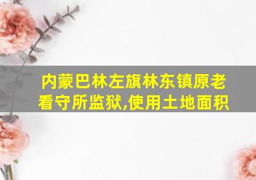 内蒙巴林左旗林东镇原老看守所监狱,使用土地面积