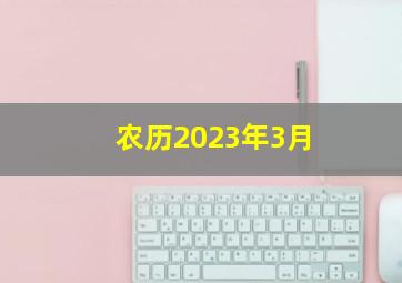 农历2023年3月