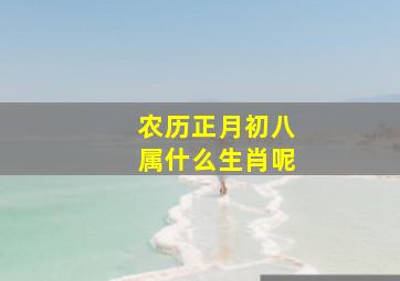 农历正月初八属什么生肖呢