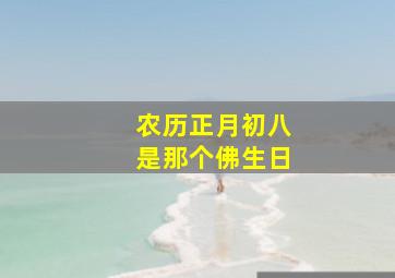 农历正月初八是那个佛生日