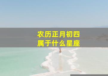 农历正月初四属于什么星座