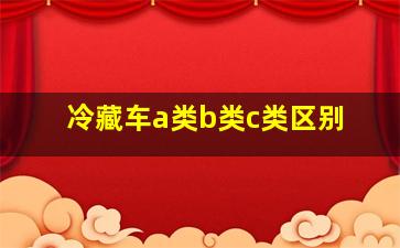 冷藏车a类b类c类区别