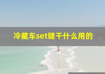 冷藏车set键干什么用的