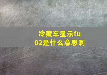 冷藏车显示fu02是什么意思啊